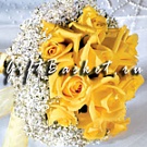 Букет невесты Классика из жёлтых роз